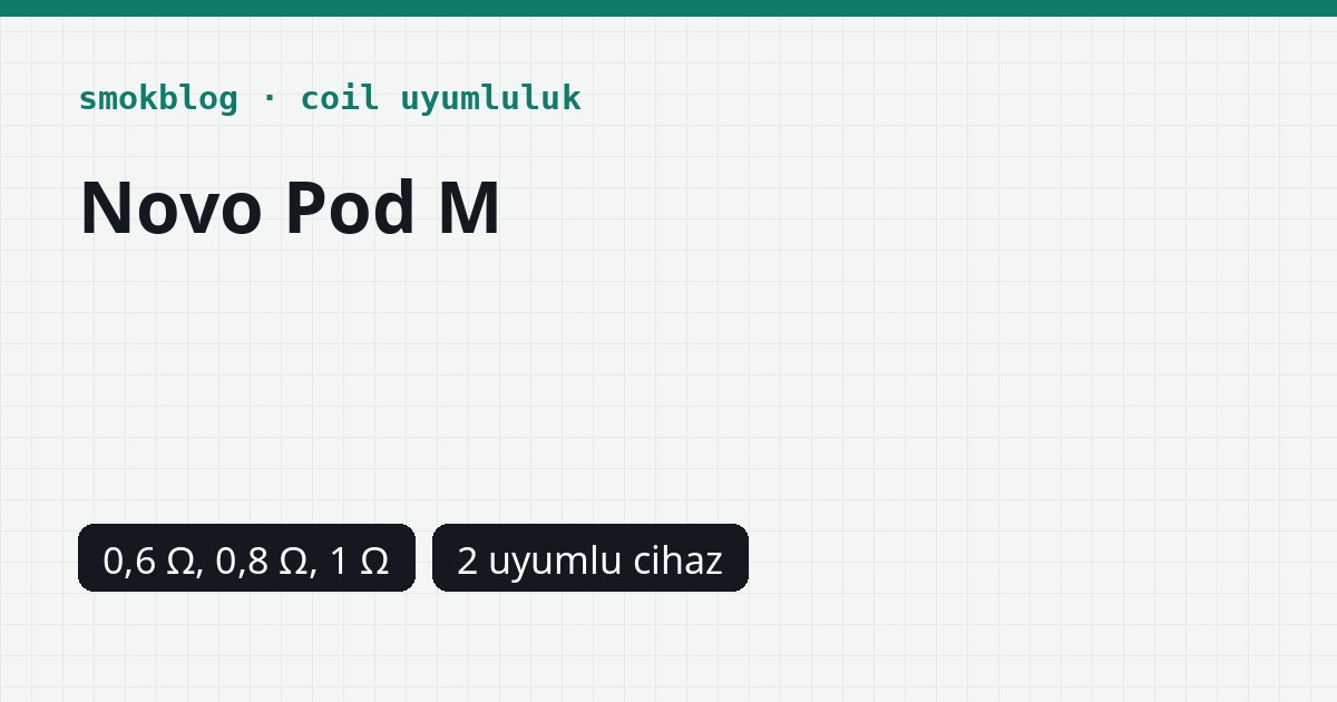 SMOK Novo Pod M: Novo GT Kartuşu 0,6-1,0 Ohm